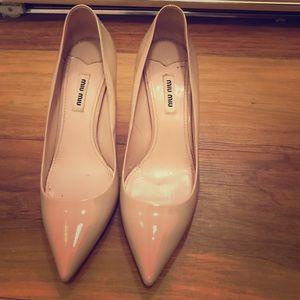 Miu Miu Patent Leather Cipria Pumps